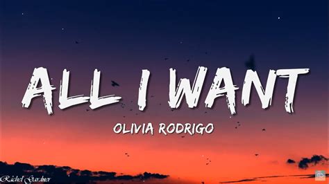 how do you want it lyrics|all i want lyrics olivia.